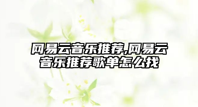 網(wǎng)易云音樂推薦,網(wǎng)易云音樂推薦歌單怎么找