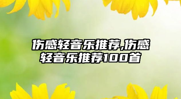 傷感輕音樂推薦,傷感輕音樂推薦100首