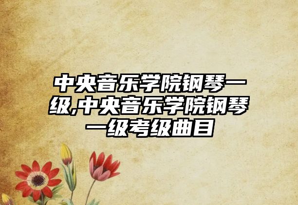 中央音樂(lè)學(xué)院鋼琴一級(jí),中央音樂(lè)學(xué)院鋼琴一級(jí)考級(jí)曲目