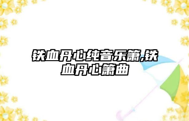 鐵血丹心純音樂簫,鐵血丹心簫曲