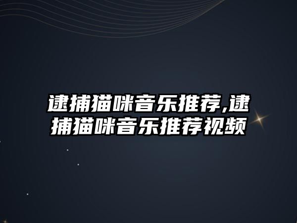 逮捕貓咪音樂推薦,逮捕貓咪音樂推薦視頻