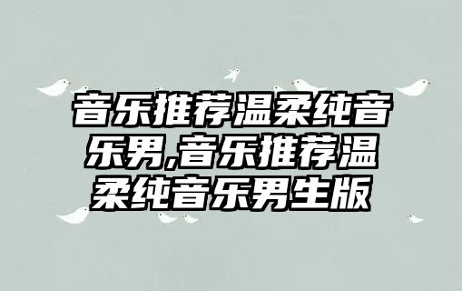 音樂推薦溫柔純音樂男,音樂推薦溫柔純音樂男生版