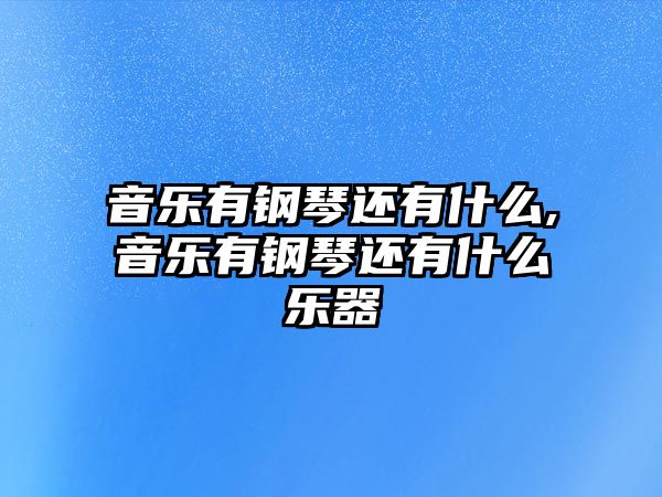 音樂有鋼琴還有什么,音樂有鋼琴還有什么樂器