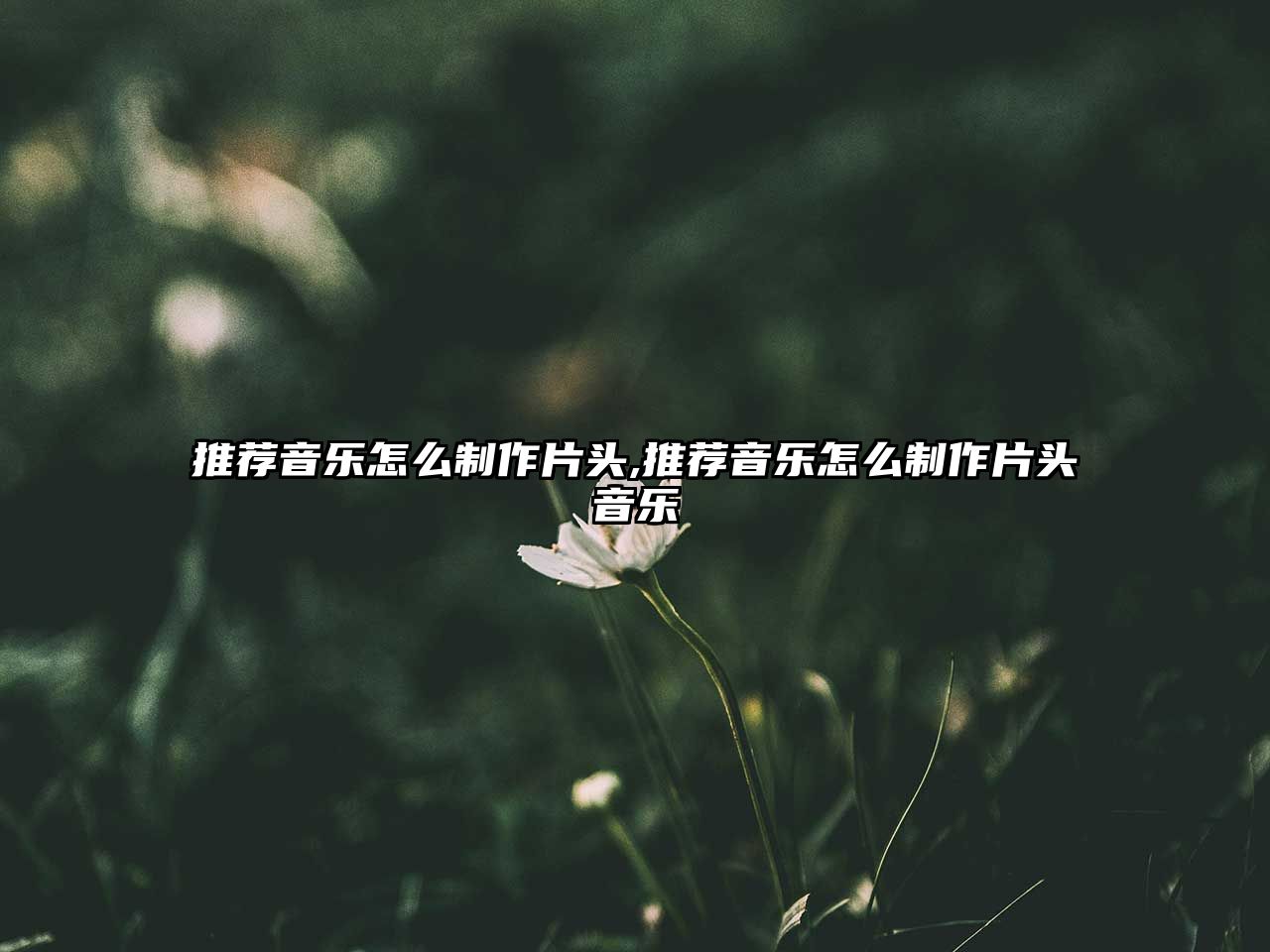 推薦音樂怎么制作片頭,推薦音樂怎么制作片頭音樂