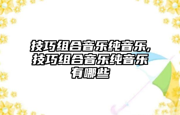 技巧組合音樂純音樂,技巧組合音樂純音樂有哪些