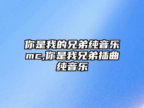 你是我的兄弟純音樂mc,你是我兄弟插曲純音樂