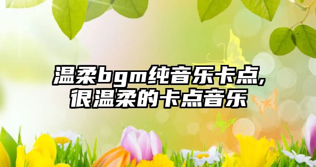 溫柔bgm純音樂卡點,很溫柔的卡點音樂