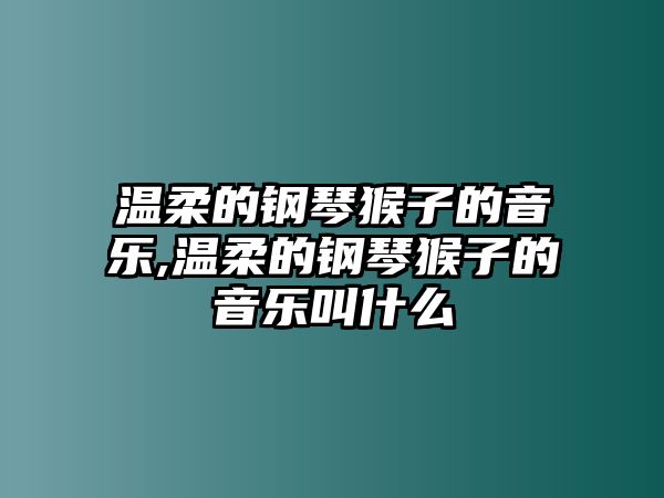 溫柔的鋼琴猴子的音樂,溫柔的鋼琴猴子的音樂叫什么