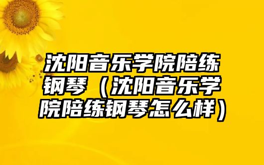 沈陽音樂學(xué)院陪練鋼琴（沈陽音樂學(xué)院陪練鋼琴怎么樣）