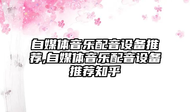 自媒體音樂配音設備推薦,自媒體音樂配音設備推薦知乎