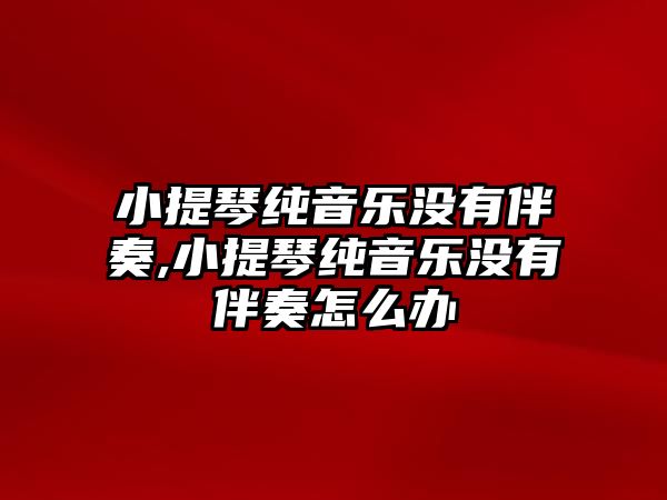 小提琴純音樂(lè)沒(méi)有伴奏,小提琴純音樂(lè)沒(méi)有伴奏怎么辦