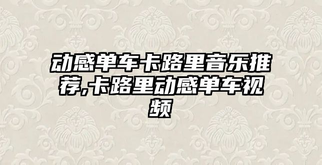 動感單車卡路里音樂推薦,卡路里動感單車視頻