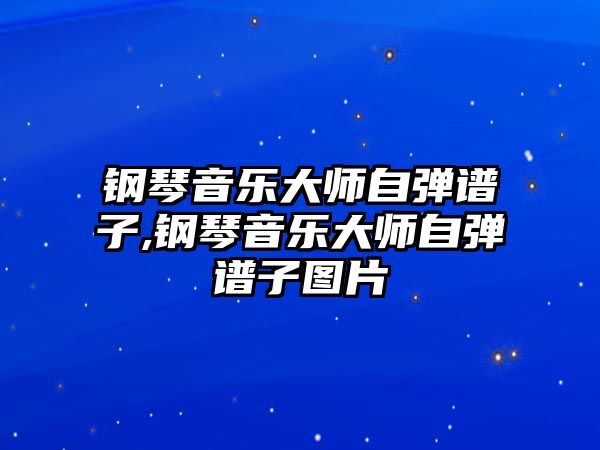 鋼琴音樂大師自彈譜子,鋼琴音樂大師自彈譜子圖片