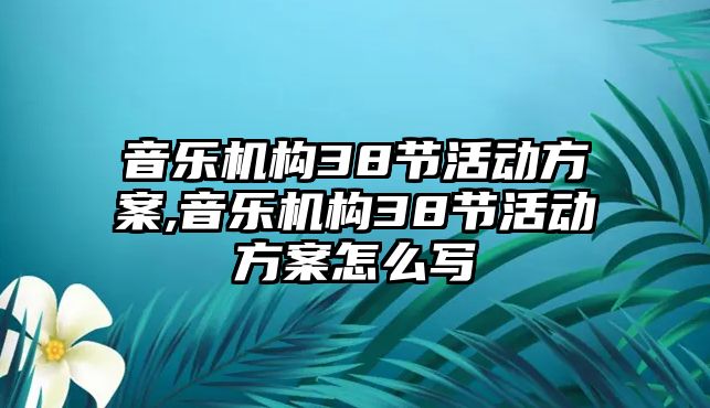 音樂機(jī)構(gòu)38節(jié)活動(dòng)方案,音樂機(jī)構(gòu)38節(jié)活動(dòng)方案怎么寫