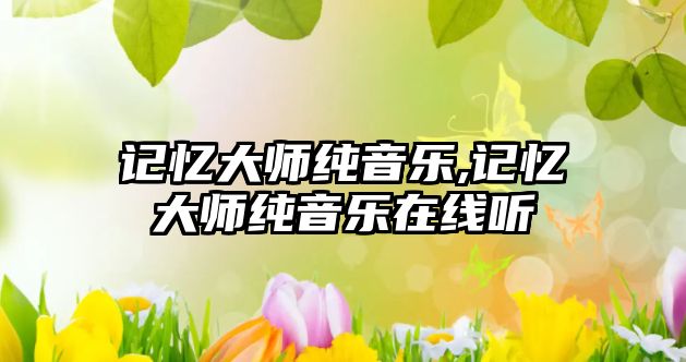 記憶大師純音樂,記憶大師純音樂在線聽