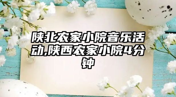 陜北農(nóng)家小院音樂(lè)活動(dòng),陜西農(nóng)家小院4分鐘