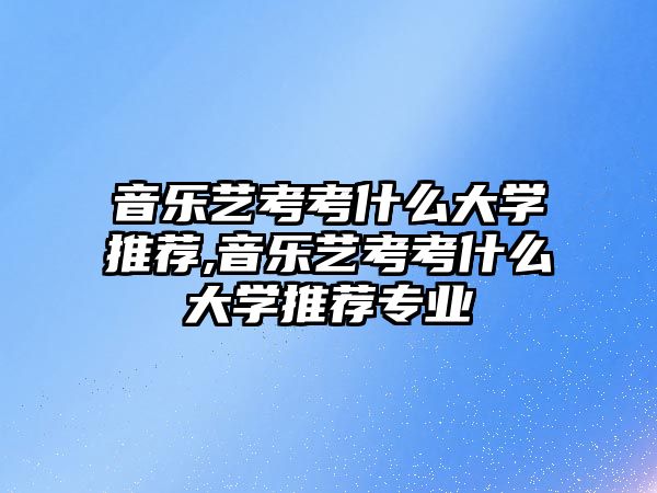 音樂藝考考什么大學推薦,音樂藝考考什么大學推薦專業