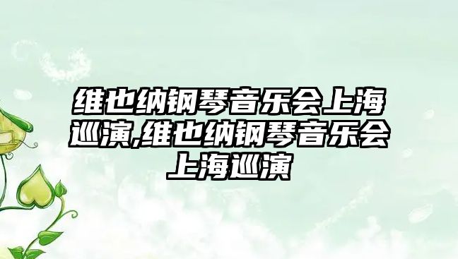 維也納鋼琴音樂會上海巡演,維也納鋼琴音樂會上海巡演