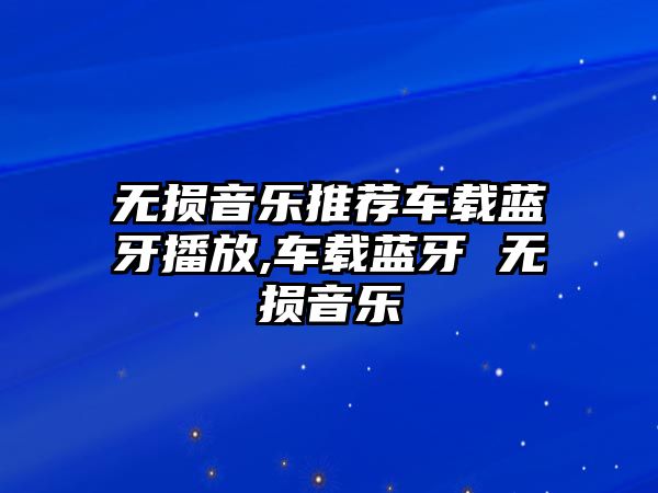 無損音樂推薦車載藍牙播放,車載藍牙 無損音樂