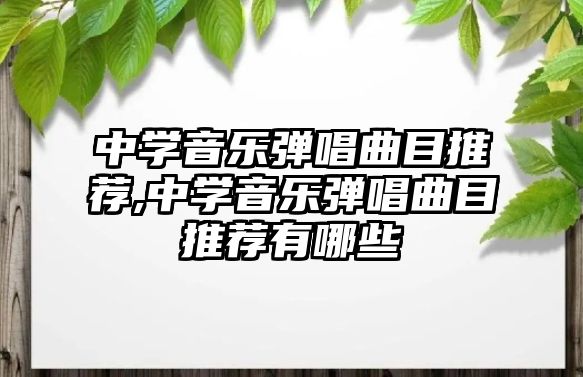 中學音樂彈唱曲目推薦,中學音樂彈唱曲目推薦有哪些