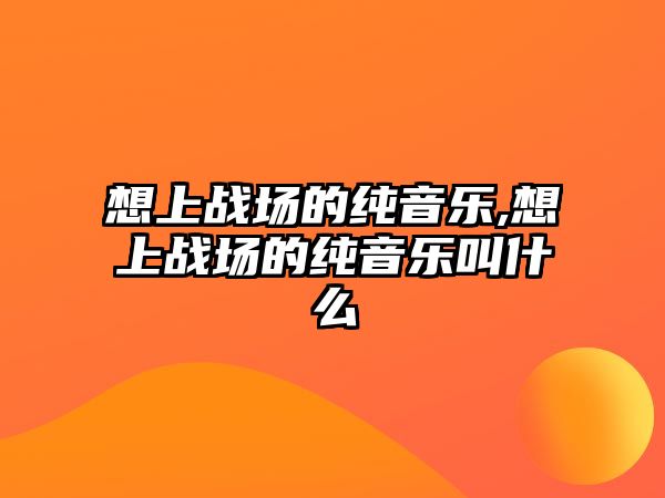 想上戰(zhàn)場(chǎng)的純音樂(lè),想上戰(zhàn)場(chǎng)的純音樂(lè)叫什么